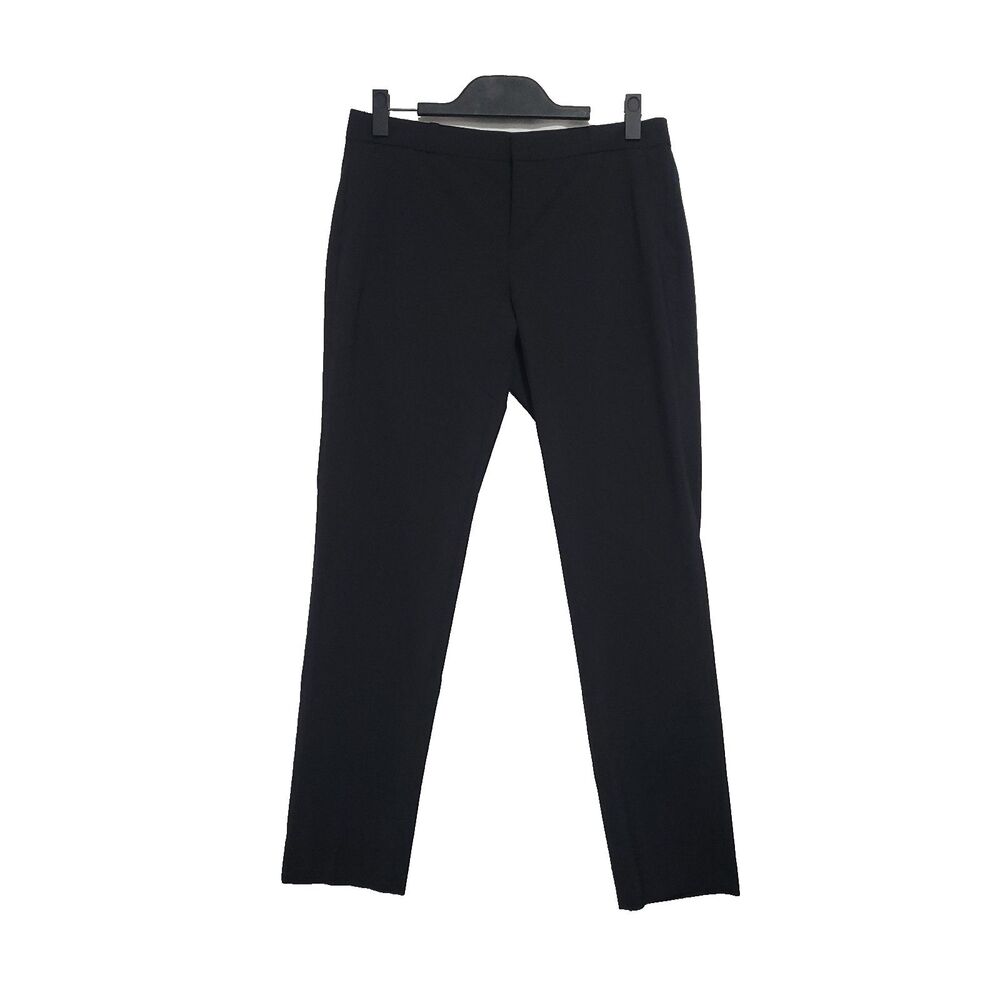 banana republic Ryan Italian Wool Trouser Pants 6 Black Creased‎ Front Career